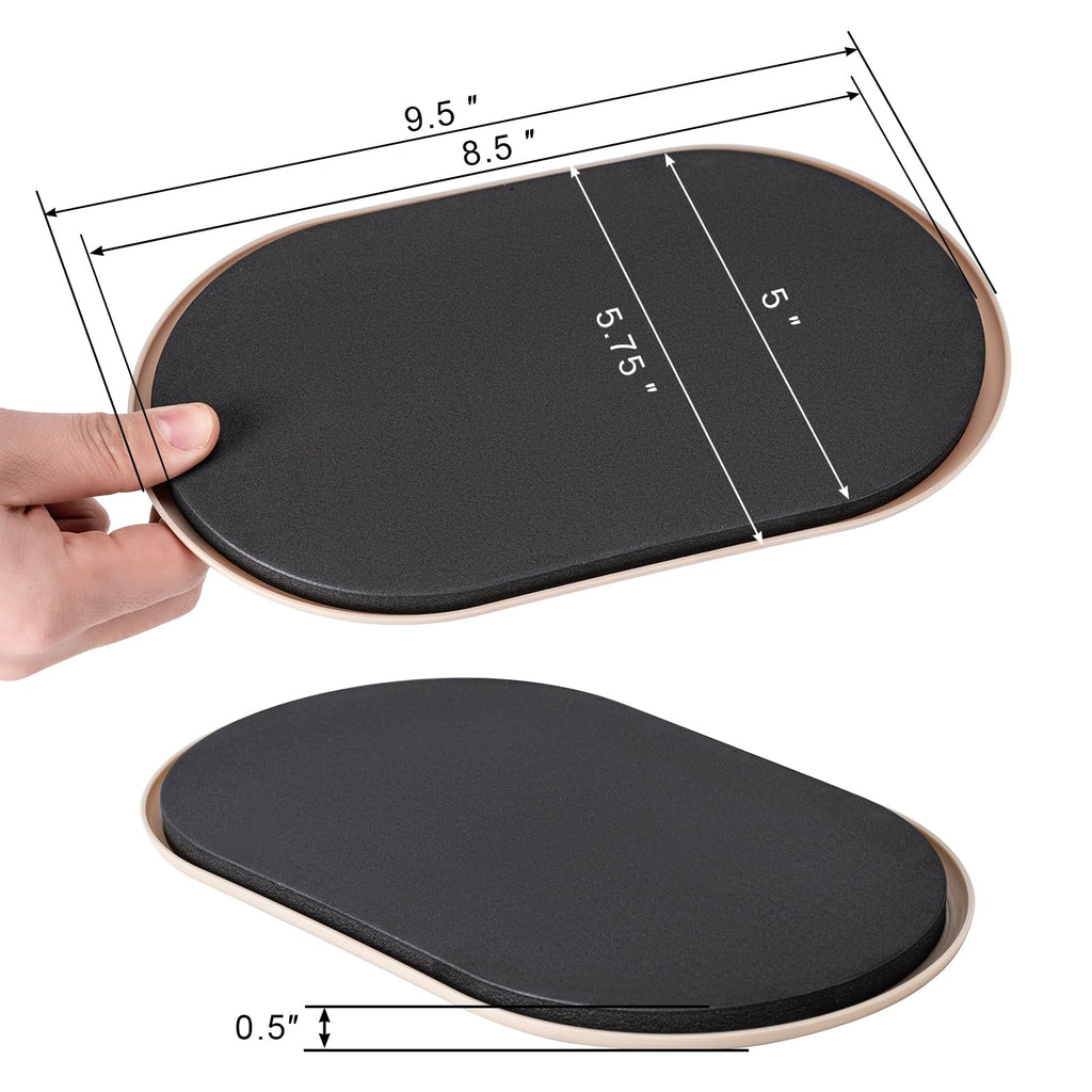 Furniture Sliders, Furniture Sliders Pads for Hardwood Floors, Chair Legs Floors Protectors, Reusable Round Glides Glider, Heavy Duty Furniture Movers Sliders (8 Pcs, 5 3/4inch x 9 1/2inch,Coffee)