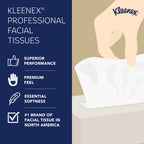 Kleenex® Professional Facial Tissue, Bulk (21606), 2-Ply, White, Flat Facial Tissue Boxes for Business (125 Tissues/Box, 48 Boxes/Case, 6,000 Tissues/Case)