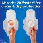 Always Ultra Thin Daytime Pads with Wings, Size 2, Long Super, Unscented, 114 Count