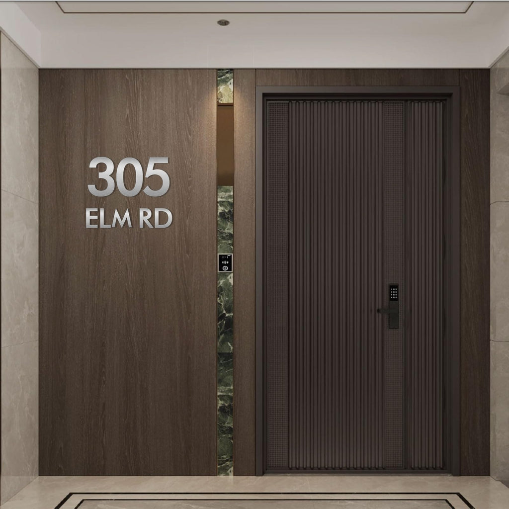 24 Inch Floating House Numbers and Metal Letters for Outdoor Signs, Modern 304 Stainless Steel Silver Address Numbers for Home, Apartment, and Garden Decor (Letter P)