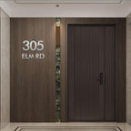 24 Inch Floating House Numbers and Metal Letters for Outdoor Signs, Modern 304 Stainless Steel Silver Address Numbers for Home, Apartment, and Garden Decor (Letter P)