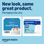 Amazon Basics Trash Bags, Tall Kitchen Drawstring, Unscented, 13 Gallon, 200 Count, Pack of 1, Packaging May Vary