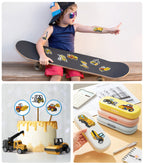 Mini Construction Toys for Kids, Die Cast Construction Truck Vehihcles with Stickers for Toddler Age 3 4 5 6 7 8 Years Old, Metal Dump Truck, Excavator Sandbox Car Toys for Outdoor Pretend Play