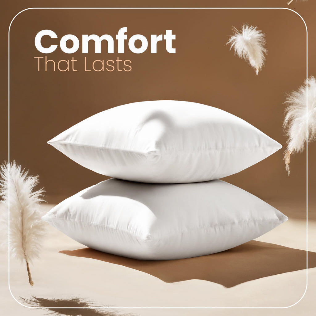 Utopia Bedding 22x22 Pillow Inserts, White Throw Pillows for Couch, 2 Pack