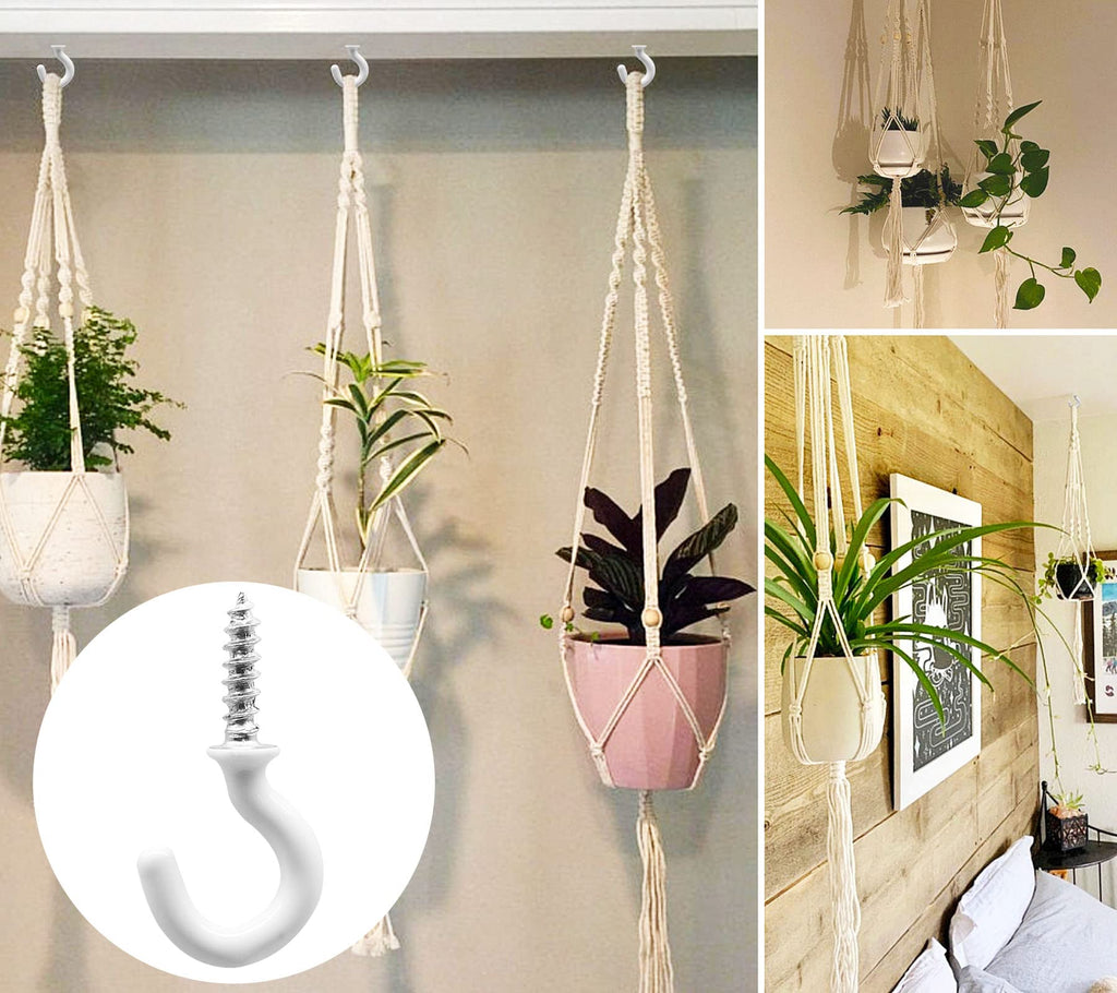 Biaungdo Ceiling Cup Hooks, 5/8", White, 100 Pcs