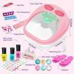 Kids Foot Spa Kit for Girls Ages 6-12, Nail Art Set, Birthday Gift