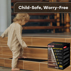 Ealyder Tape Non Slip Tape 6 inch X 30 inch (10-Pack) - Outdoor Waterproof Non Skid Tape, Stair Treads Anti Slip Tape for Step, Deck, Pre-Cut Anti Slip Tape, Black with Roller