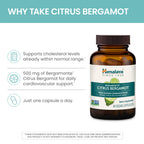 Himalaya Citrus Bergamot, Herbal Supplement for Daily Wellness, Vegan, Gluten Free, 500 mg Bergamonte® Extract, 60 Capsules