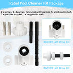 360289 Left Drive Kit Bearing 360290 Right Drive Kit for Pentair Rebel & Kreepy Krauly Warrior Pool Cleaner, Pool Cleaner Vacuum Parts for Pentair Pool Cleaner