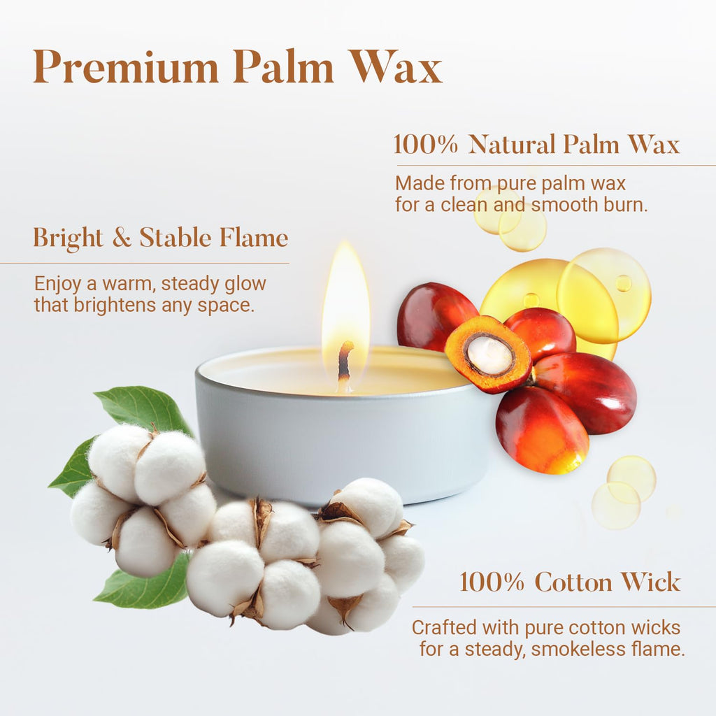 Hypmis 200-Pack Tea Lights Candles Bulk, 4.5 Hours Burns Palm Tealights