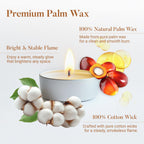 Hypmis 200-Pack Tea Lights Candles Bulk, 4.5 Hours Burns Palm Tealights