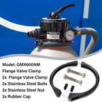 GMX600NM Flange Valve Clamp for Hayward Pro Series Sand Filter Pump Clamp with Screw Swimming Pool Filter Parts Replacement S164T S166T S180T S210T S210S S220T S230T S244T