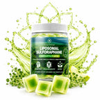 Liposmal Sulforaphane Gummies - Broccoli Sprouts Extract 755mg Total with Myrosinase, Glucoraphanin, and Green Tea Extract | Broccoli Sprout Supplement for Antioxidant, Detox & Cellular Health