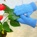 Evridwear Microfiber Dusting Gloves, Dusting Cleaning Glove for Plants, Blinds, Lamps and Small Hard to Reach Corners, 5 Pairs (Blue S/M)