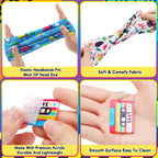 Yussti 80S Accessories for Women 4 Pairs Retro Earrings 4 PCS Headbands
