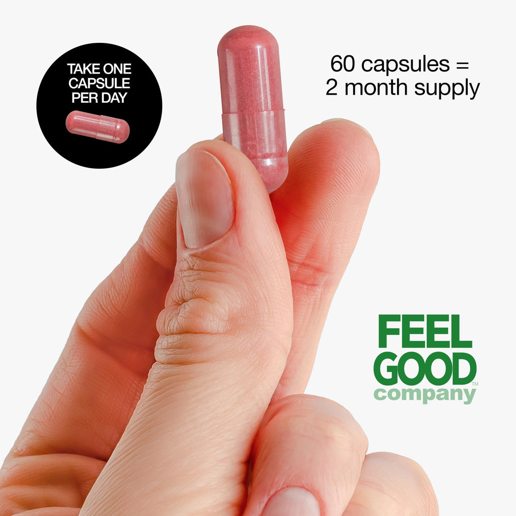 FeelGood Superfoods Vita Fruits and Veggies Capsules - 25 Superfood Ingredients, Fruit and Vegetable Multivitamin, 60 Count - for Men and Women - Vitamins A, C, D, E, B and Zinc
