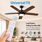 uaelua Universal Ceiling Fan Remote Control Kit Replacement, 6-Speed & Timing, Remote Replacement for 24V DC Ceiling Fan Light