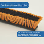 PBHEPJ 18 Inchs Push Broom Outdoor Heavy Duty, Shop Broom with 60" Long Handle for Cleaning Outdoor or Indoor Tile, Garage, Shop, Deck, Concrete, Wood, Stone, Patio Floor