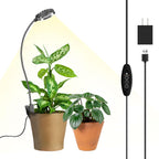 SGLEDs Grow Lights for Indoor Plants, Full Spectrum Plant Grow Lights, 4000K Pot Clip LED Plant Lamps for Indoor Growing with Auto Timer, 4 Dimmable Modes Clip on Light for Succulents 1 Pack