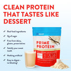 Equip Foods Prime Protein Powder | Clean, Grass Fed Beef Protein Isolate | Carnivore Protein Powder | Paleo, Keto Friendly | Gluten, Dairy Free | Helps Build & Repair Tissue | 30 Servings, Vanilla