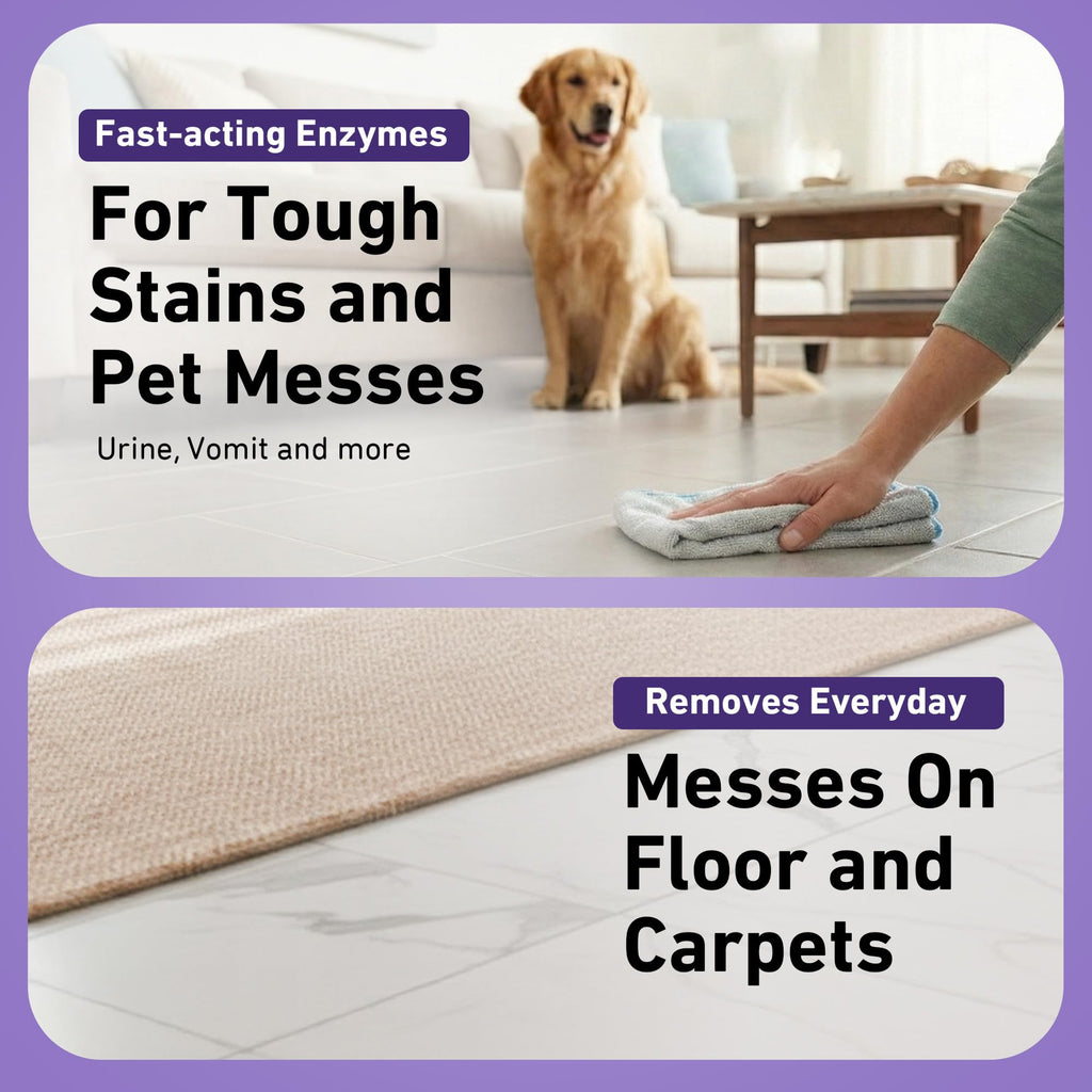 Creative Scents Multipurpose Enzyme Cleaner & Odor Remover | Super Concentrated for Floor, Carpet, Drain | Pet Urine Odor Eliminator | Cleaner for Cat Urine & Dog Poop | 1 Gallon - Calming Lavender