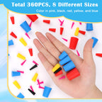 360PCS Silicone Rubber Tapered Plug, Coldairsoap High-Temperature Resistant Rubber Stoppers 8 Size 1/16" to 5/8" for Hole Plugs, Spraying, Coating, Painting Protection (360)