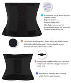 VENUZOR Waist Trainer Belt for Women - Waist Cincher Trimmer - Slimming Body Shaper Belt - Sport Girdle Belt (UP Graded)(Black,M)