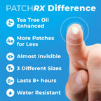 PatchRx Pimple Patches for Face (500 Patches), Hydrocolloid Acne Patches with Tea Tree Oil, Pimple Patch Pimple Stickers - Hydrocolloid Patch Acne Dots - Acne Pimple Patches For Face - Zit Patches
