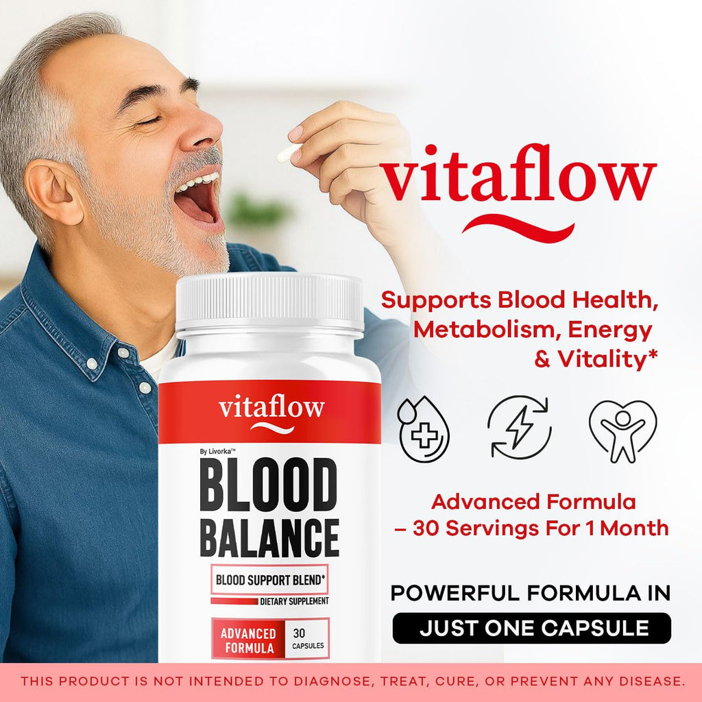 (2 Pack) VitaFlow Capsules - Official VitaFlow Balance Supplement Support Capsule, Vitaflow All Natural Premium Advanced Formula, Vita Flow Pills Balance Support, 60 Capsules for 2 Months