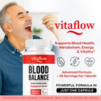 VitaFlow Capsules - Official Balance Supplement Support Capsule, Vitaflow All Natural Premium Advanced Formula, Vita Flow Pills Balance Support, 30 Capsules for 1 Month