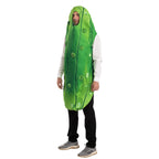 Spooktacular Creations Halloween Pickle Costume Adult, Unisex Food Costume for Men, Green Fruit Jumpsuit Outfit for Dress Up, Cosplay, Themed Parties (Medium)