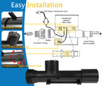 Pool Ionizer,4CH4002-R Pool Cleaner Ionizer Replacement Chamber for Hybrid Pool Treatment System,Fit for Above-Ground Pool, Hot Tub/Spa,In-Ground Pool (4CH4002-R)