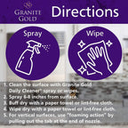 Granite Gold Polish Spray, Streak-Free Shine for Granite, Quartz, Marble, Travertine, Natural Stone Countertops, 64 Fluid Ounces and 24 Fluid Ounces