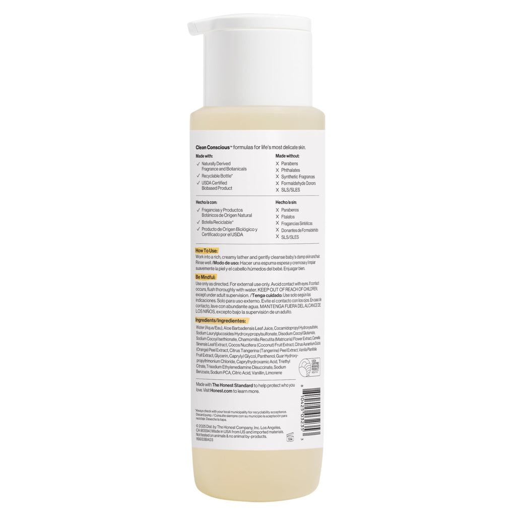 The Honest Company Shampoo & Body Wash, Citrus Vanilla Refresh, 18 fl oz