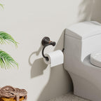 BESy Toilet Paper Holder Wall Mount Bathroom Roll Holder Oil Rubber Bronze