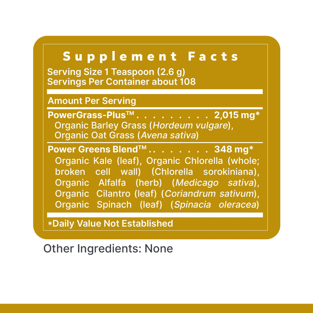 Premier Research Labs Premier Organic Greens - Super Greens Powder, Greens Superfood Powder for Drinks, Green Juice, Nutrition Support, Supergreens for Men & Women, Spinach, Alfalfa, Chlorella - 10 oz