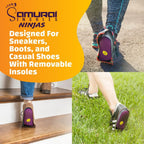 Samurai Insoles Ninjas Plantar Fasciitis Relief Insoles - Podiatrist Designed, Orthotic Lab Made in the USA Arch Support Shoe Insert for Mens 10-10.5 or Womens 12-12.5