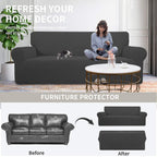 Easy-Going Stretch Couch Covers for Sofa Washable Large Dark Gray