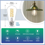 EMYMLITE 12 - Pack 60 Watt Equivalent Edison Light Bulbs, E26 Shatterproof LED Filament Light Bulbs, Neutral White 4000K, Dimmable, Antique Filament Decorative Light Bulbs, ST19/ST58 LED Edison Bulb
