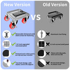 MYUEA Furniture Dolly,Furniture Movers with 5 Wheels,Carbon Steel Panel Heavy Duty Dolly,Maximum Load 3747 LBS,Furniture Lifter with 5 360° Rotatable Rubber Universal Wheels(Silver,8.26x7.87 in)