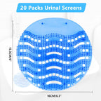 20 Pack Urinal Screen Deodorizer, Urinal Cakes Bulk Scented Urinal Mats Deodorizer Fresh Pads for Toilet, Bathroom, Restaurants, Offices, Schools, Hotels