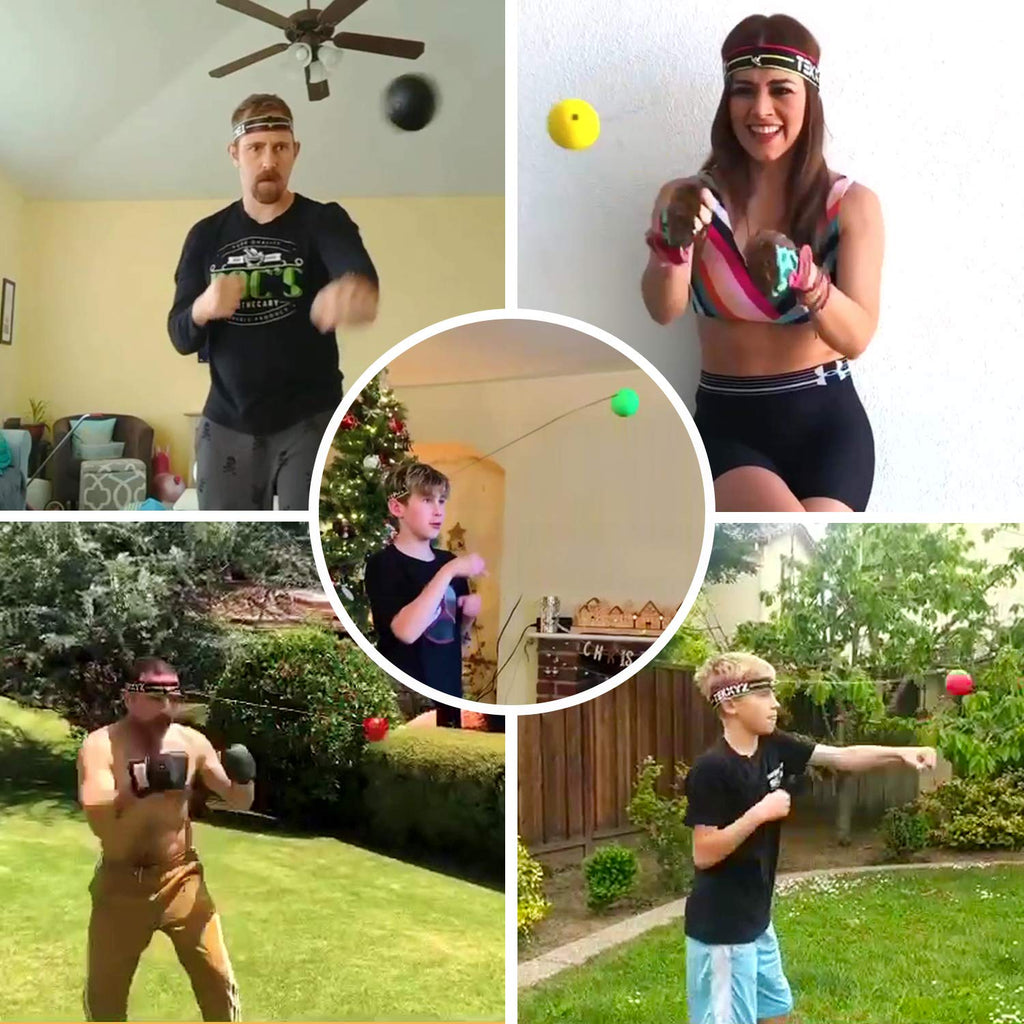 TEKXYZ Boxing Reflex Ball, 2 Difficulty Levels Boxing Ball with Headband, Perfect for Reaction, Agility, Punching Speed, Fight Skill and Hand Eye Coordination Training