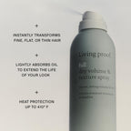 Living Proof Full Dry Volume & Texture Spray – Instant Volume, Texture, Oil Absorption, Heat Protection, Lightweight Hold for Fine or Flat Hair, 7.5 oz