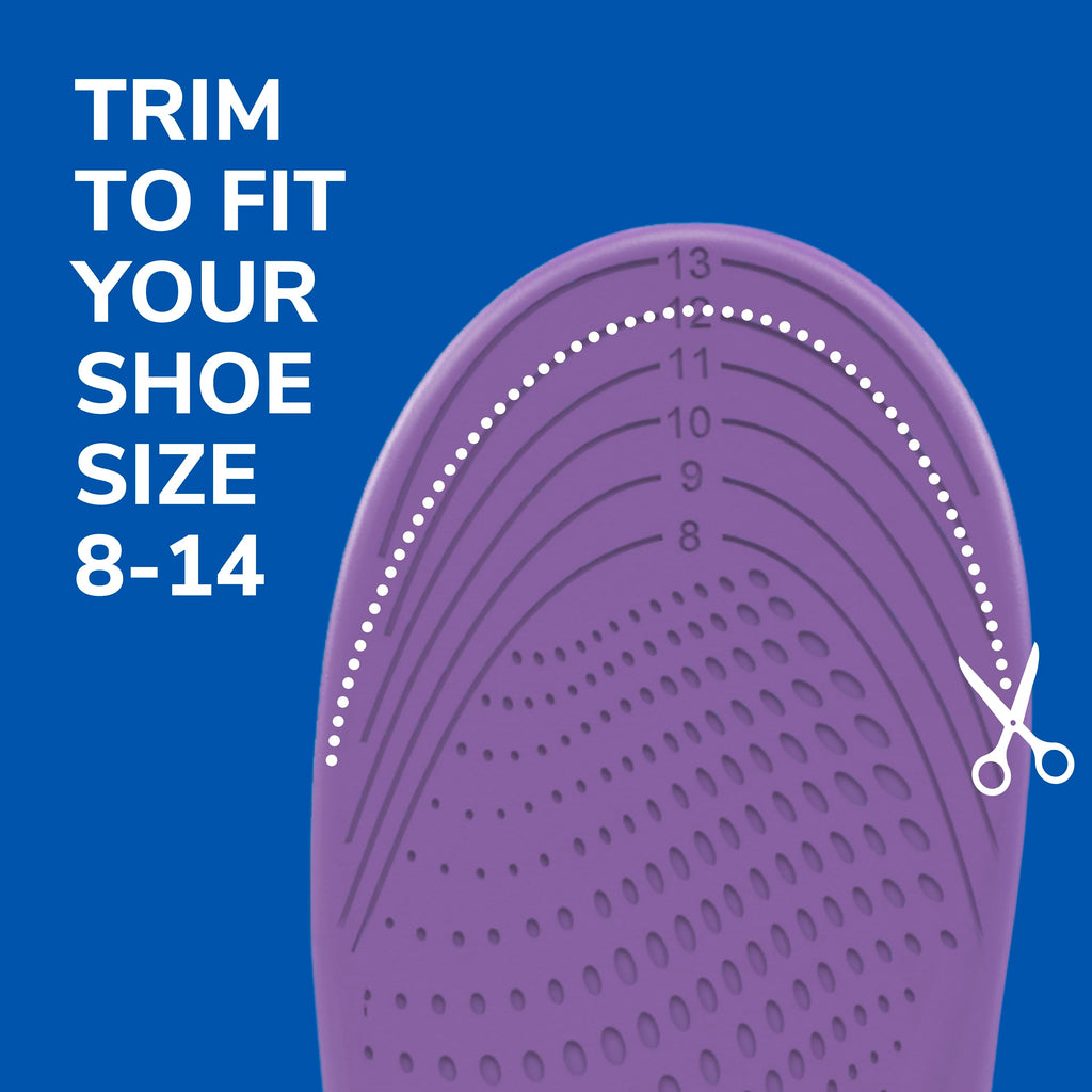 Dr. Scholl's Walk Longer Insoles for Women - Comfortable Plush Foam Cushioning Inserts for Walking, Hiking, Standing on Feet All-Day with Arch Support - Walk 50% Longer Without Muscle Fatigue: 2 Pairs