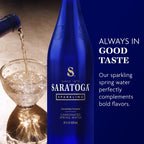 Saratoga Sparkling Spring Water - 28 oz. (Carbonated, Pack of 12 bottles)