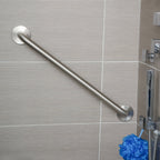 Amazon Basics Bathroom Handicap Safety Grab Bar, 24 Inch Length, 1.25 Inch Diameter, Holds up to 500LBs, ADA Compliant, Stainless Steel
