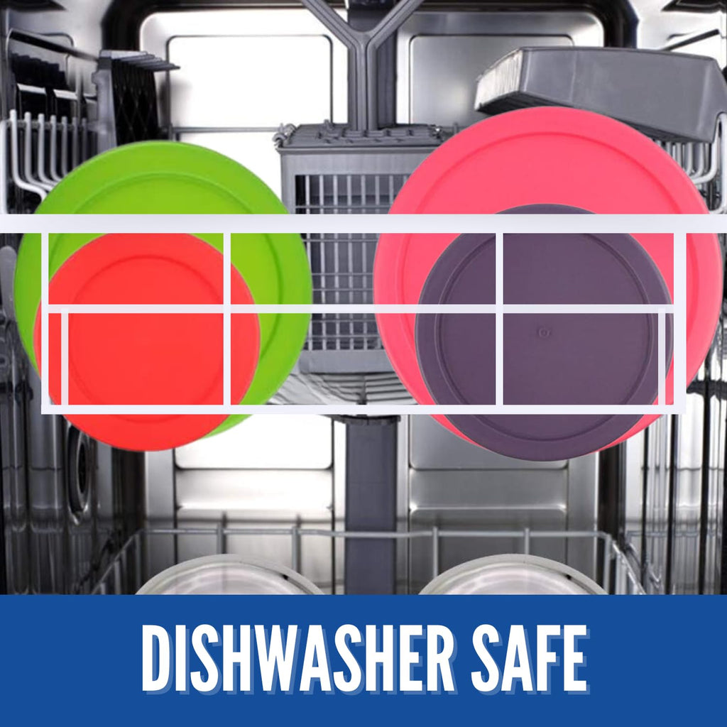 Replacement Lids for Pyrex Glass Food Storage Containers Round (2) 7202-PC 1 Cup Red (3) 7200-PC 2 Cup Green (2) 7201-PC 4 Cup Purple (2) 7402-PC 6/7 Cup Fuchsia