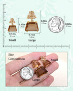 Elaximn Large Hypoallergenic Brown Crystal Dangle Earrings for Women