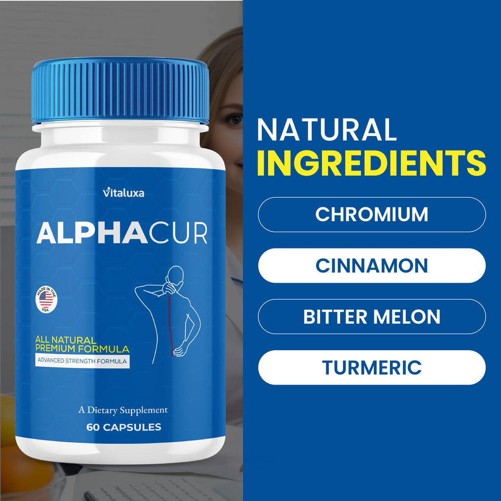 (2 Pack) Alphacur for Neuropathy, AlphaCure Nerve Support Capsules Premium Health Blend All Natural Support Relief Supplement, Alpha Cur Pills Advanced Vitamin Maximum Strength Renew Formula (120 Ct)