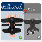 exhood Upgraded Plantar Fasciitis Night Splint, 3 Adjustable Straps Plantar Fasciitis Relief Braces for Achilles Tendonitis, Foot Drop & Heel Spur Pain Relief Day & Night (Black)